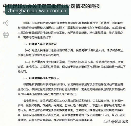 博万APP怎么安装最新版 揭秘中国足协第三批禁足名单背后的足球腐败深渊——在博万正版平台深度解析这场体育风暴